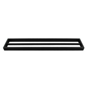 Cavallo Matte Black Square Double Towel Rail 600mm