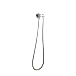 Pentro Chrome Round Shower Holder Wall Connector & Hose