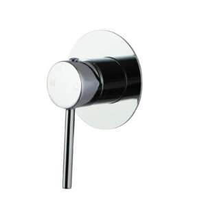 Pentro Chrome Round Shower Mixer with 65mm Thin Plate