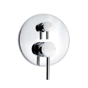 Pentro Chrome Round Wall Mixer with Diverter
