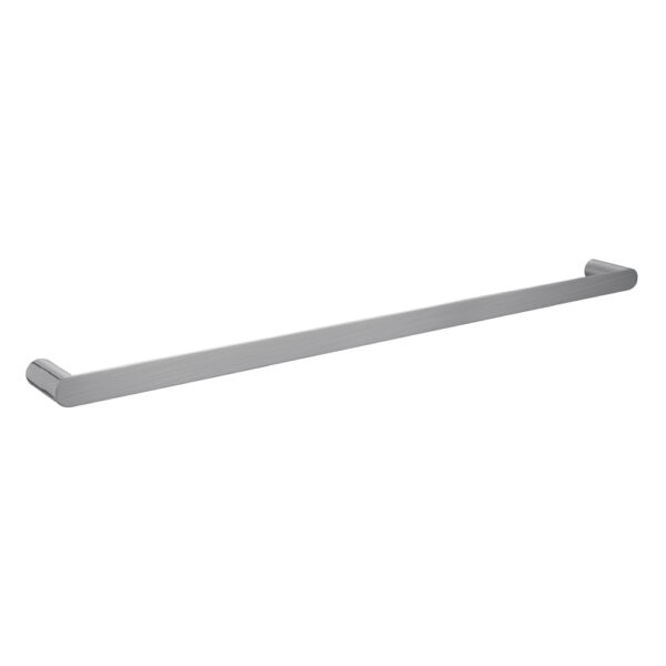 Bellino Brushed Nickel Solid Brass Single Towel Rail 800mm - Image 2