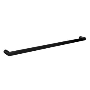 Bellino High Gloss Black Solid Brass Single Towel Rail 800mm