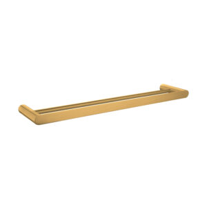 Bellino Brushed Yellow Gold Solid Brass Double Towel Rail 600mm