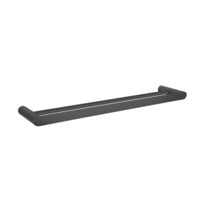 Bellino Gun Metal Grey Solid Brass Double Towel Rail 600mm
