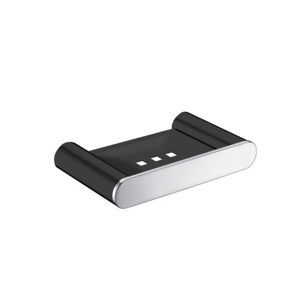 Bellino Black & Chrome Soap Dish - Image 2