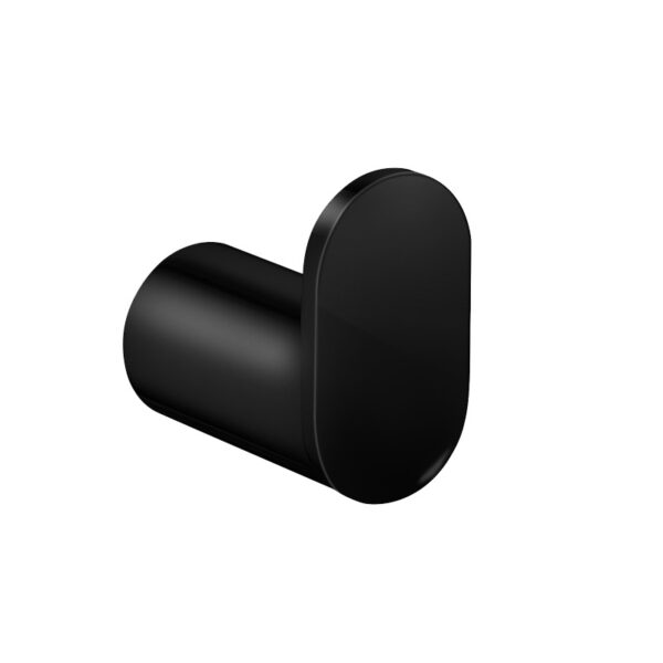 Bellino High Gloss Black Round Robe Hook - Image 2