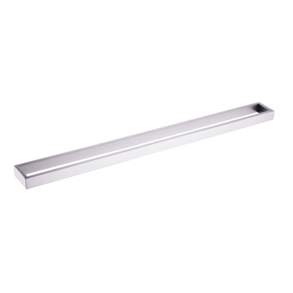 Cavallo Brushed Nickel Square Single Towel Rail 800mm - Image 2