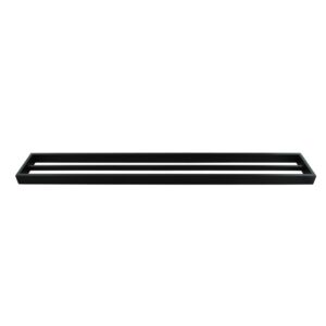 Cavallo Matte Black Square Double Towel Rail 800mm
