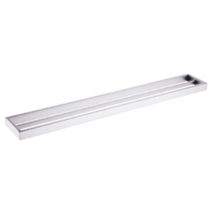 Cavallo Brushed Nickel Square Double Towel Rail 800mm