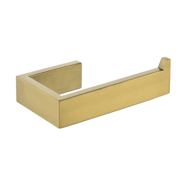 Cavallo Brushed Yellow Gold Toilet Roll Holder - Image 2