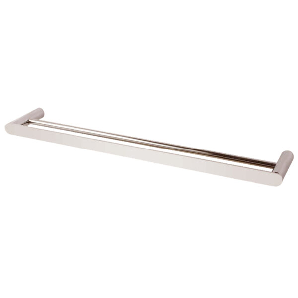 Esperia Brushed Nickel Double Towel Rail 800mm - Image 2
