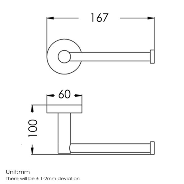 Pentro Brushed Nickel Toilet Roll Holder - Image 3