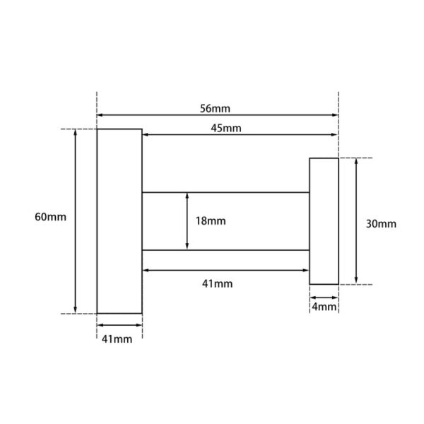 Pentro Gun Metal Grey Round Robe Hook - Image 3