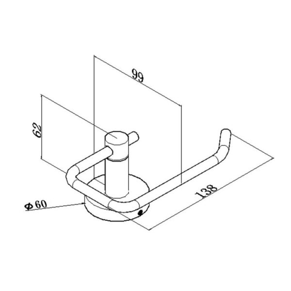 Pentro Brushed Nickel Toilet Roll Holder - Image 3