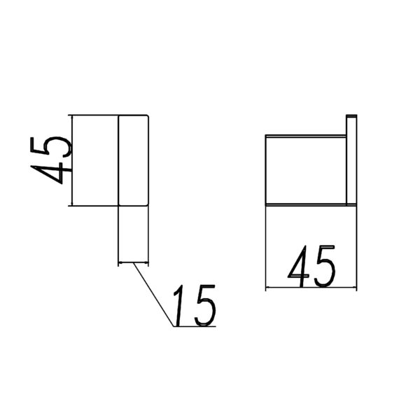 Cavallo Brushed Nickel Square Single Robe Hook - Image 3