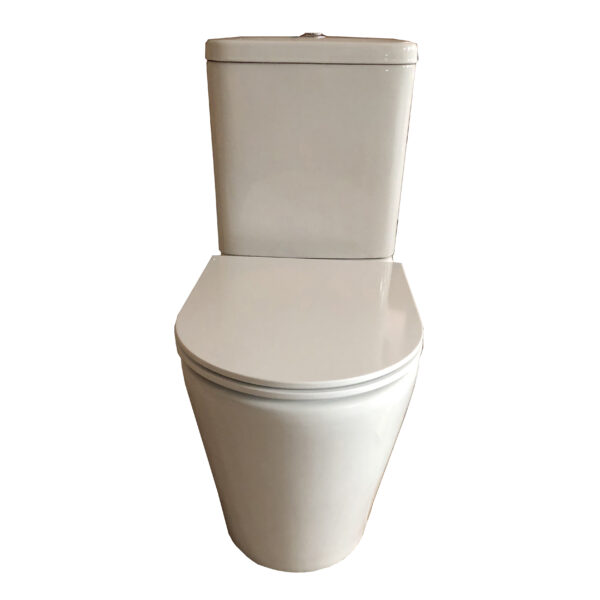 Bathroom Rimless Back To Wall White Ceramic Toilet Suite 642*380*850mm - Image 3