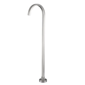 Square Burshed Nickel Stainless Steel Freestanding Bath Spout