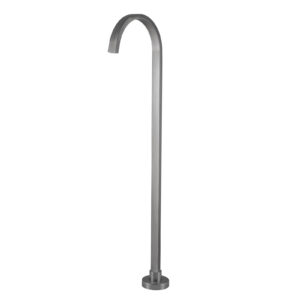 Square Gun Metal Grey Stainless Steel Freestanding Bath Spout
