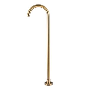 Pentro Round Brushed Yellow Gold Stainless Steel Freestanding Bath Spout