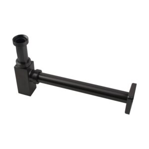 Square Gun Metal Grey Square Bottle Trap 32mm