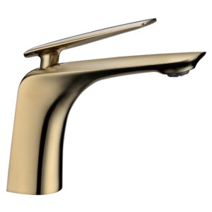 Bellino Brushed Yellow Gold Basin Mixer
