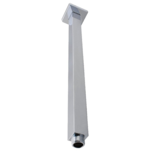 Square Brushed Nickel Ceiling Shower Arm 400mm
