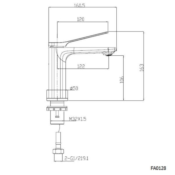 RUSHY Brushed Nickel Basin Mixer - Image 3