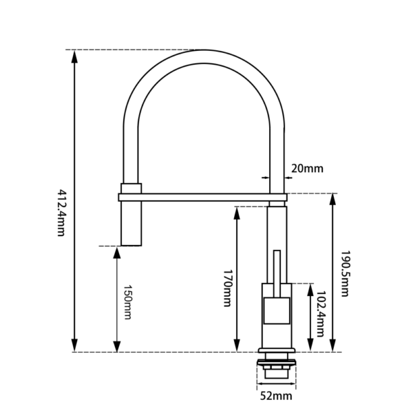 Brushed Nickel Kitchen Sink Mixer Tap - Image 3