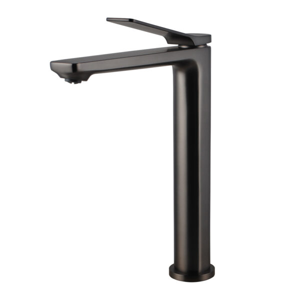 Brass Brushed Gun Metal Grey Tall Kitchen Mixer Tap Sink Mixer - Image 2