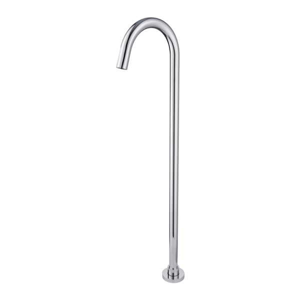 Chrome Round Floor Standing Mixer (Brass) - Image 2