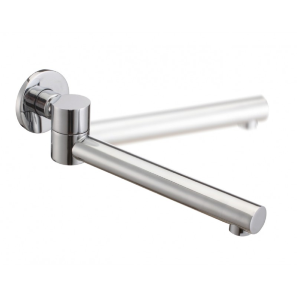 LUCID PIN Round Chrome Bathtub/Basin Swivel Wall Spout - Image 2