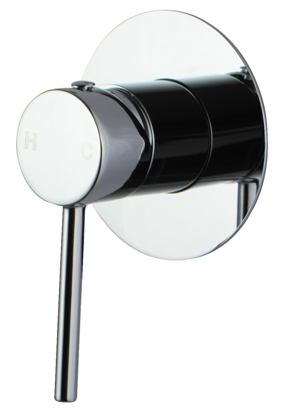 LUCID PIN Round Chrome Shower/Bath Wall Mixer(80mm Cover Plate)(color up) - Image 2