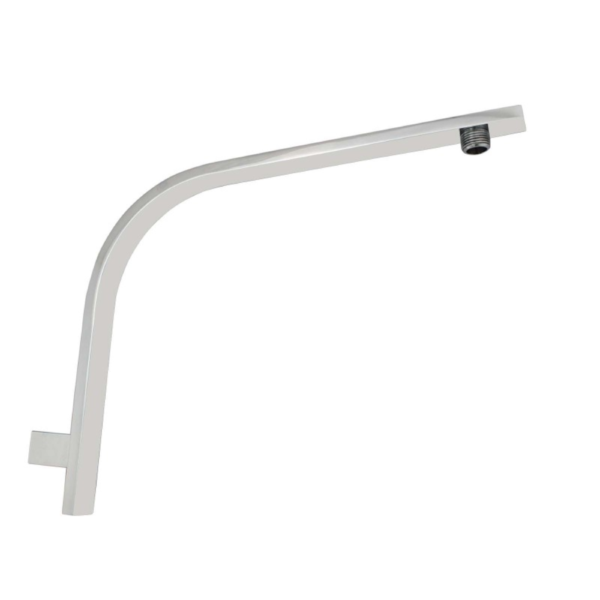 Square Chrome Gooseneck Wall Shower Arm - Image 2