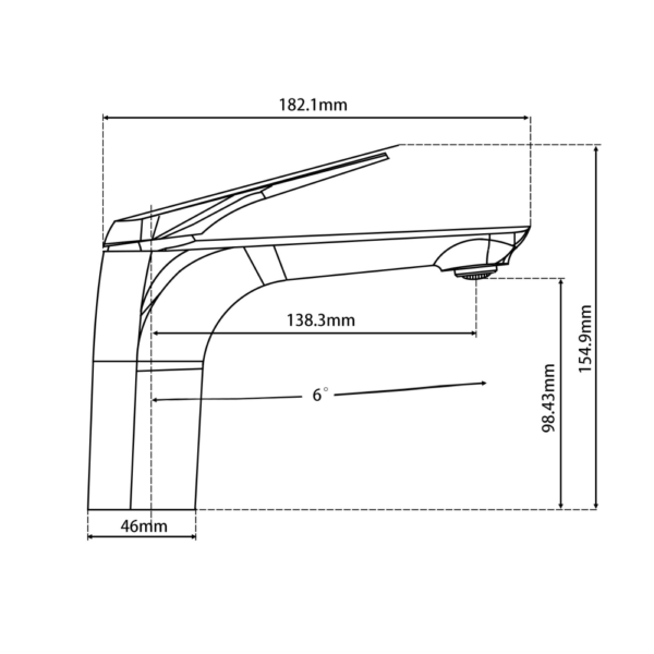AU Chrome Basin Mixer - Image 3