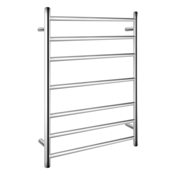 Round Chrome Electric Heated Towel Rack 7 Bars - Image 2