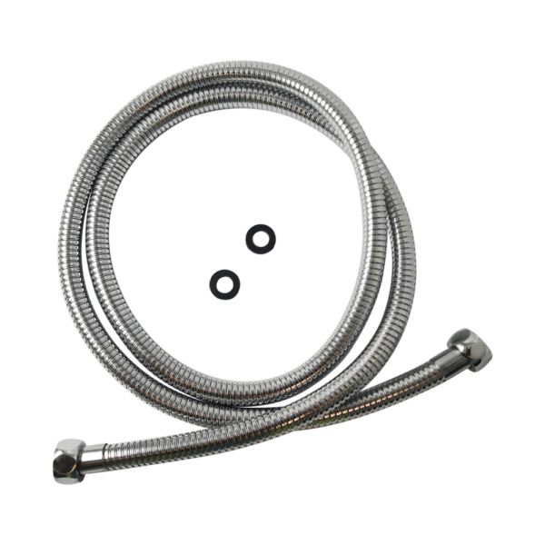 1500mm Chrome Stainless Steel Water Inlet/Outlet Shower Hose - Image 2
