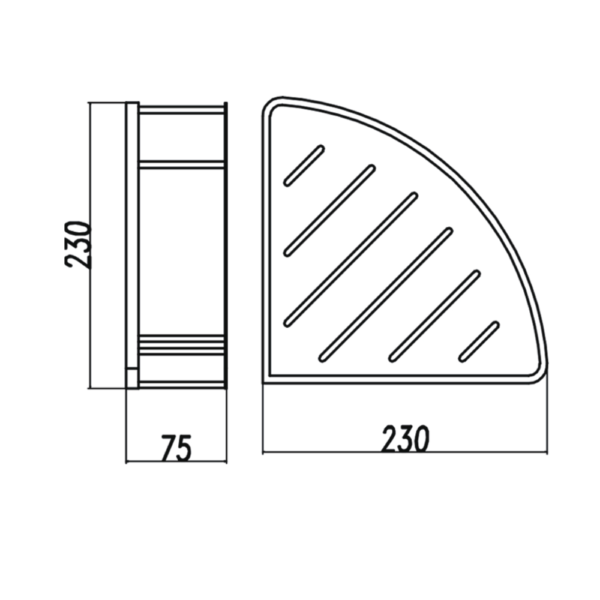 Chrome Stainless Steel Shower Shelf - Image 3