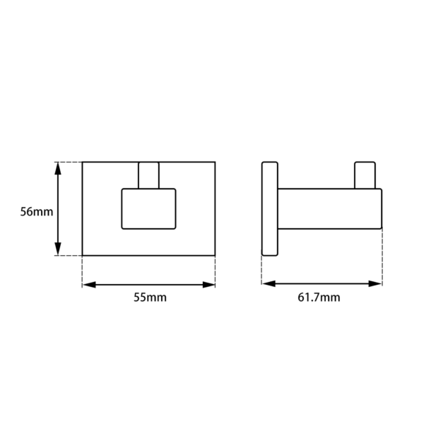 BLAZE Chrome Robe Hook - Image 3