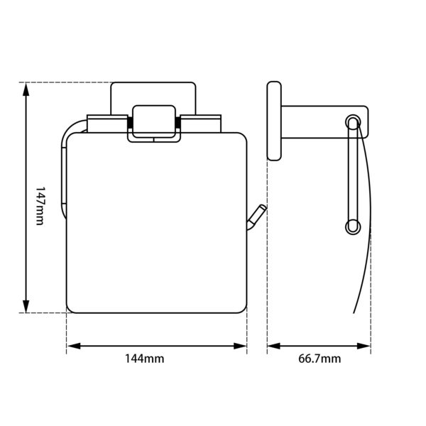 Chrome Toilet Paper Roll Holder W/ Cover - Image 3
