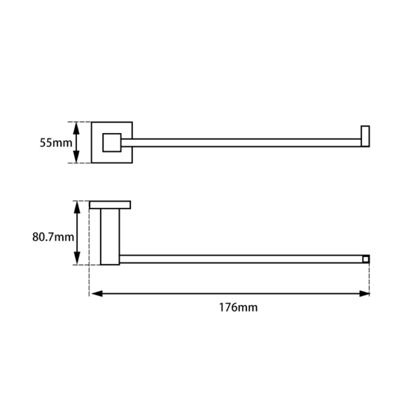 BLAZE Chrome Toilet Paper Roll Holder - Image 3