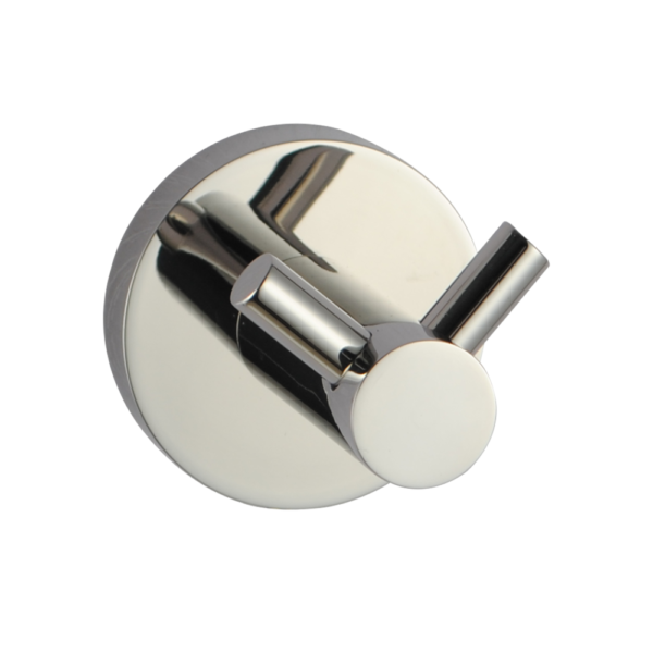 LUCID PIN Round Chrome 304 Stainless Steel Double Wall Hook - Image 2