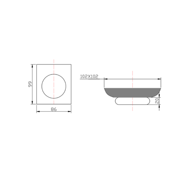 AU Chrome Soap Dish Holder - Image 3