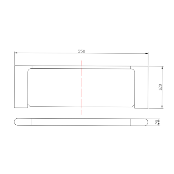AU Chrome Glass Shelf - Image 3