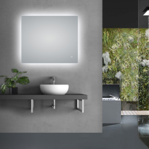 900x750mm Rectangle 3 Color Lighting LED Mirror Touch Sensor Switch Defogger Pad Wall Mounted Vertical or Horizontal