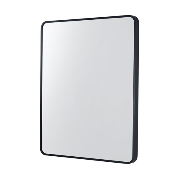 500x650x40mm Black Aluminum Framed Rectangle Bathroom Wall Mirror - Image 2