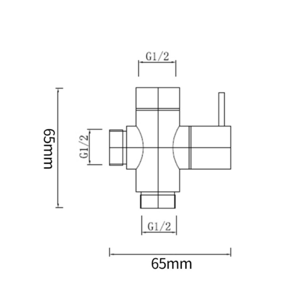 Bathroom Solid Brass Black Toilet Bidet Spray Diverter Only - Image 3