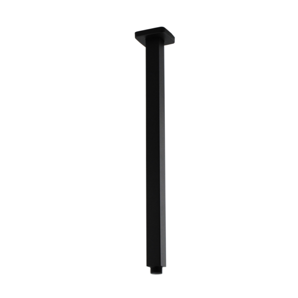 Square Black Ceiling Shower Arm 400mm - Image 2