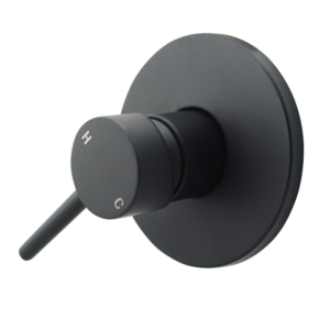 LUCID PIN Round Matte Black Shower/Bath Mixer Diverter(color up)