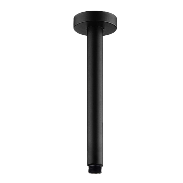 Round Black Ceiling Shower Arm 300mm - Image 2