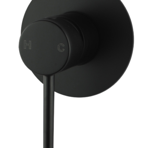 LUCID PIN Round Black Shower/Bath Wall Mixer(80mm Cover Plate)(color up)